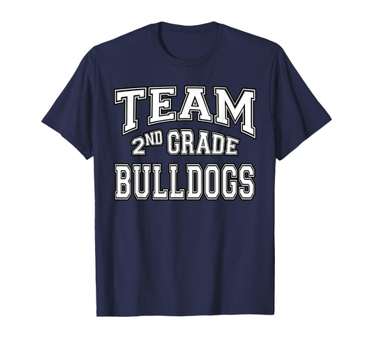 Team 2nd Second Grade Bulldogs Student Back To School T-Shirt