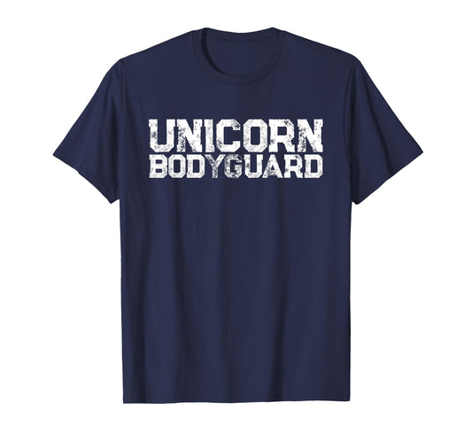 Funny Dad Halloween Costume Unicorn Bodyguard unicorn Dad T-Shirt