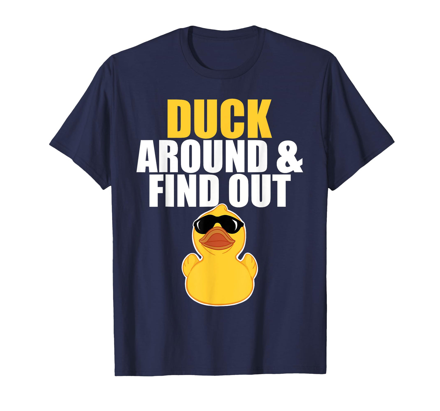 Miftees Duck Around and Find Out Kids Unisex T-Shirt Black Small
