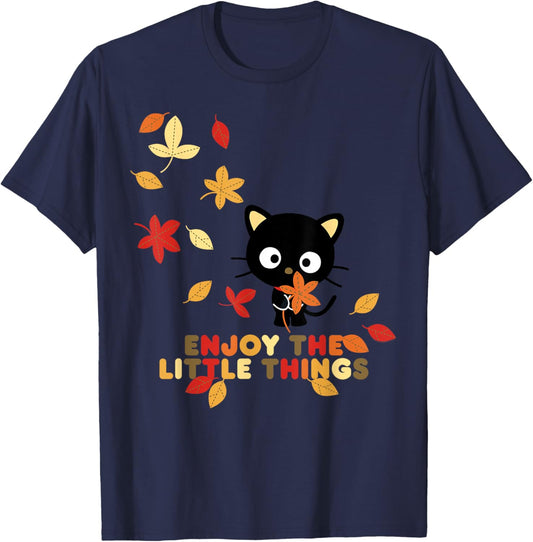 Chococat Enjoy The Little Things Fall Leaves T-Shirt