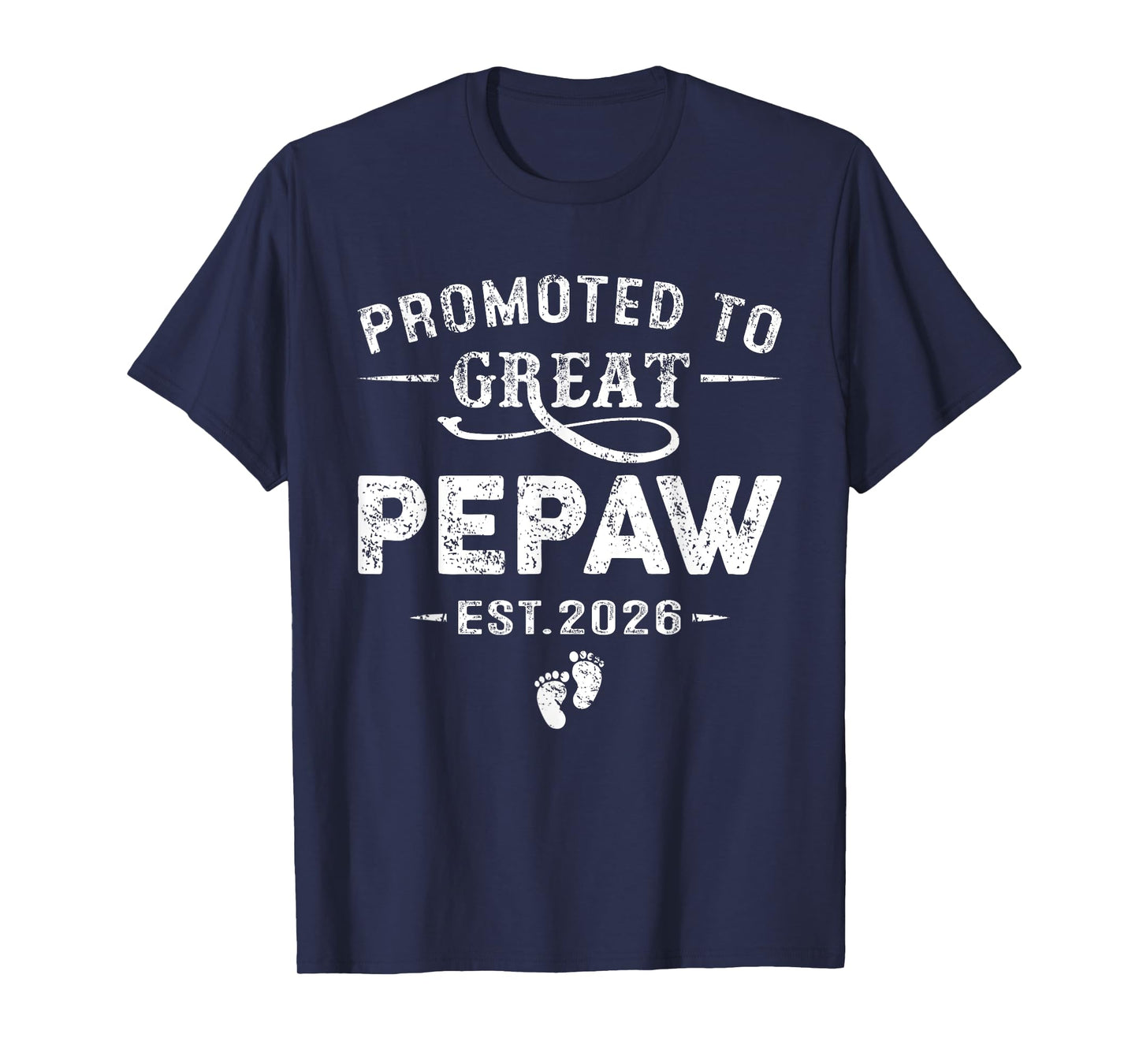 Promoted to Great Pepaw Est 2026 Pregnancy Announcement T-Shirt