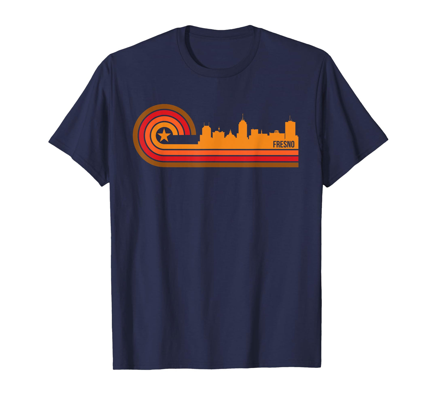 Retro Fresno T-Shirt - Fresno CA Skyline Shirt T-Shirt