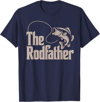 Mens The Rodfather Dad Fishing Father Day Gift from Daughter T-Shirt