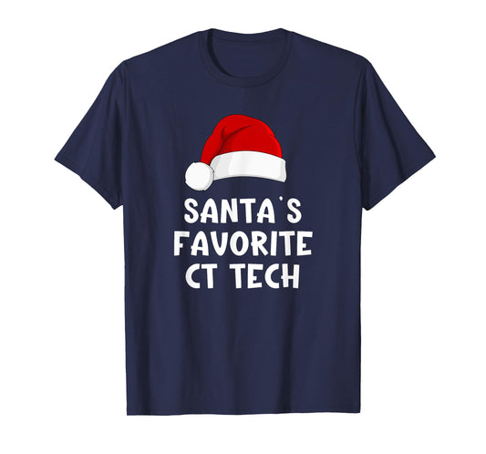 Christmas Santa's Favorite Ct Tech Funny Pajama Technologist T-Shirt
