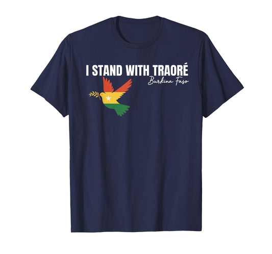 I Stand With Burkina Faso-Ibrahim Traoré Retro Bird T-Shirt