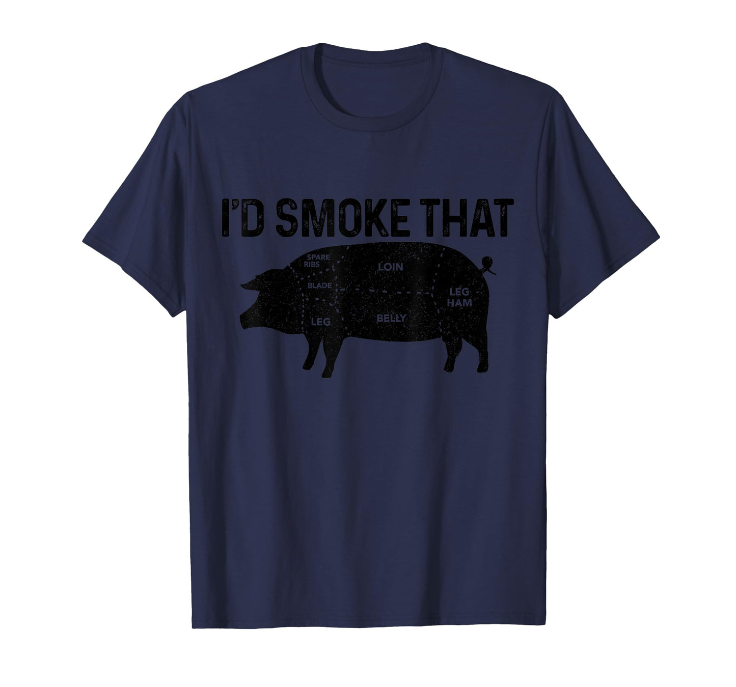 Chef Butcher BBQ I'd Smoke That Pig Pork Funny Father's Day T-Shirt