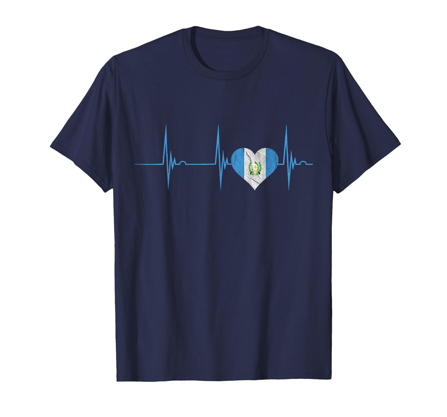 Guatemala Heart Guatemalan Heartbeat EKG Pulse Chapin Mayan T-Shirt