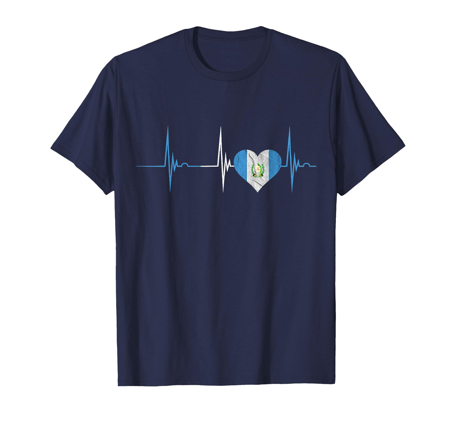 Guatemala Heartbeat EKG Pulse Guatemalan Heart Mayan Chapin T-Shirt