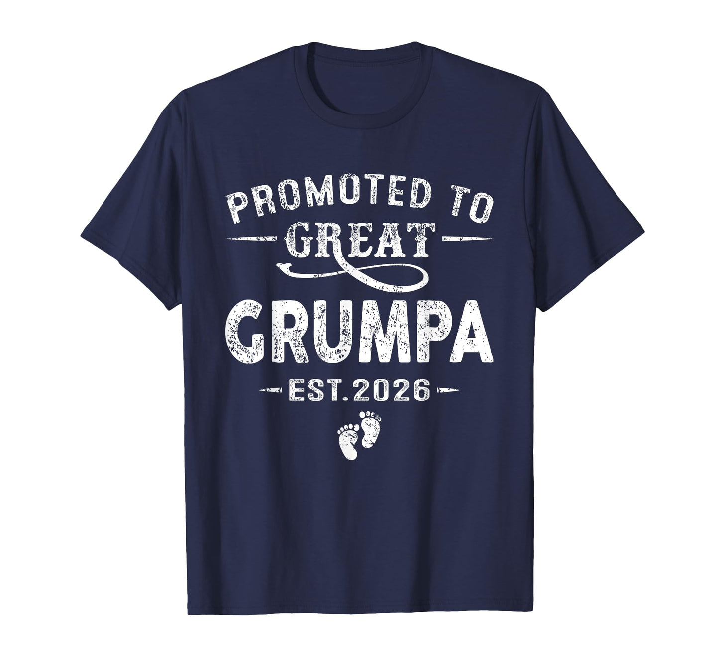 Promoted to Great Grumpa Est 2026 Pregnancy Announcement T-Shirt