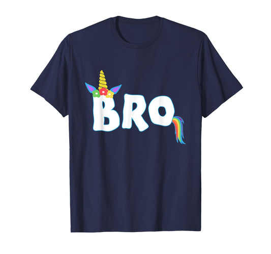 Unicorn Birthday Girl Bro Brother Family Matching T-Shirt