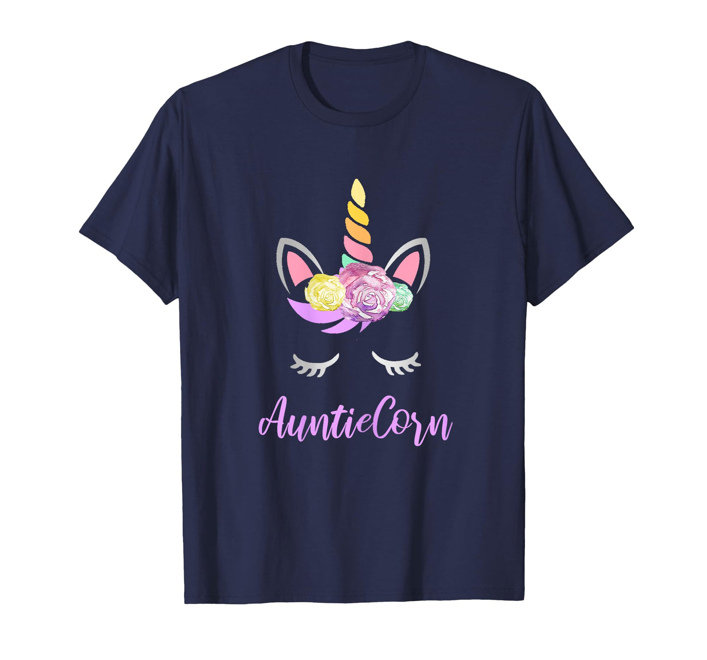 Aunticorn Unicorn Aunt of the Birthday Girl Unicorn T-Shirt