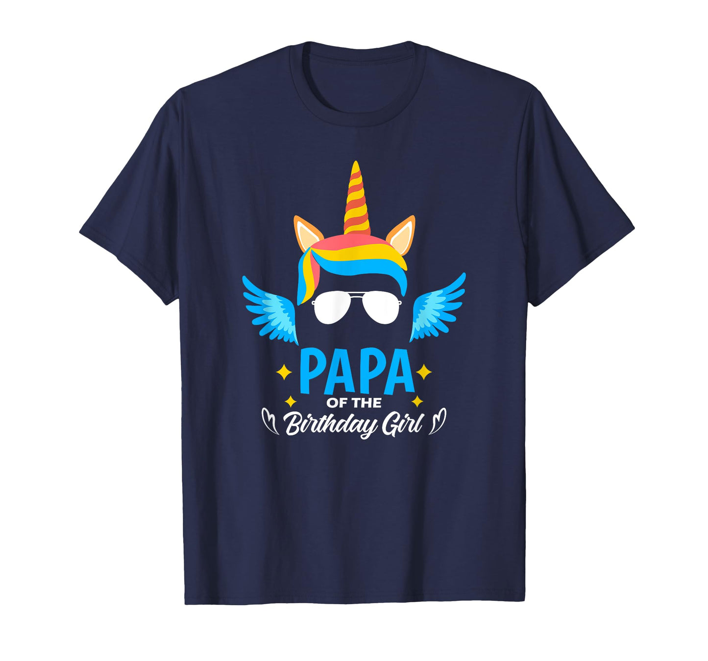 Papa of The Birthday for Girl Father Unicorn First Birthday T-Shirt