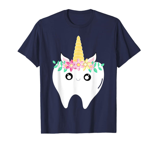 Unicorn Tooth Dentist Lost First Tooth Kawaii Fairy Tooth T-Shirt