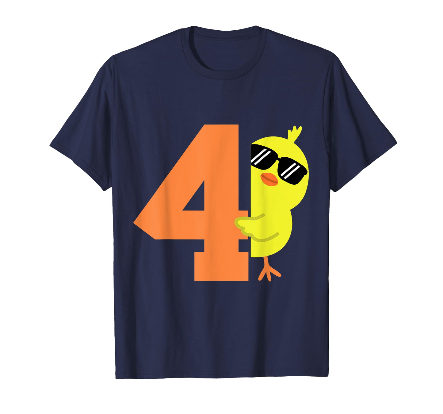 Kids 4th Birthday Chicken Themed Cute 4 Year Old Boys Chick T-Shirt