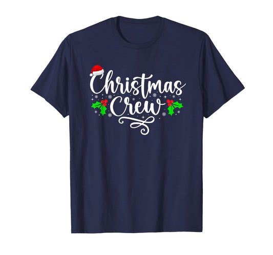 Christmas Crew Xmas Light Matching Family Pajama Funny Xmas T-Shirt