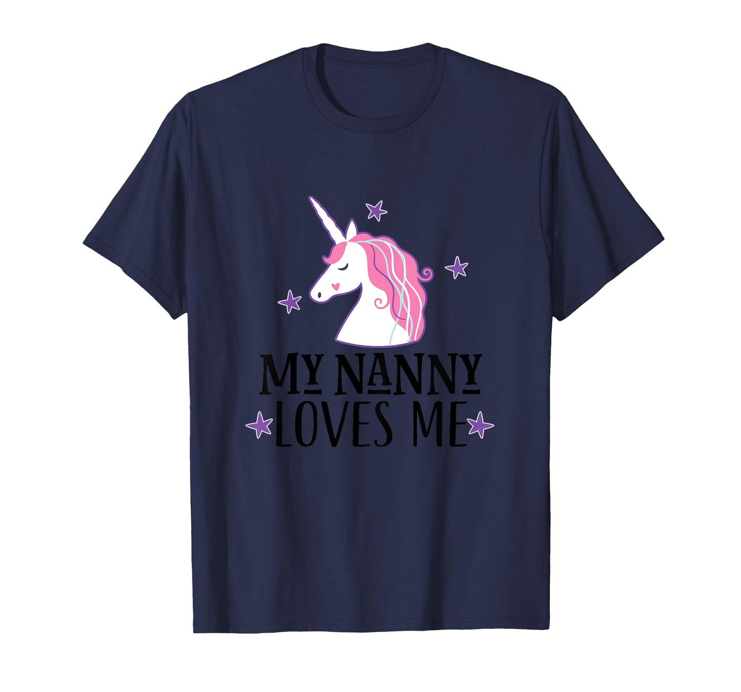 My Nanny Loves Me Unicorn Granddaughter T-Shirt