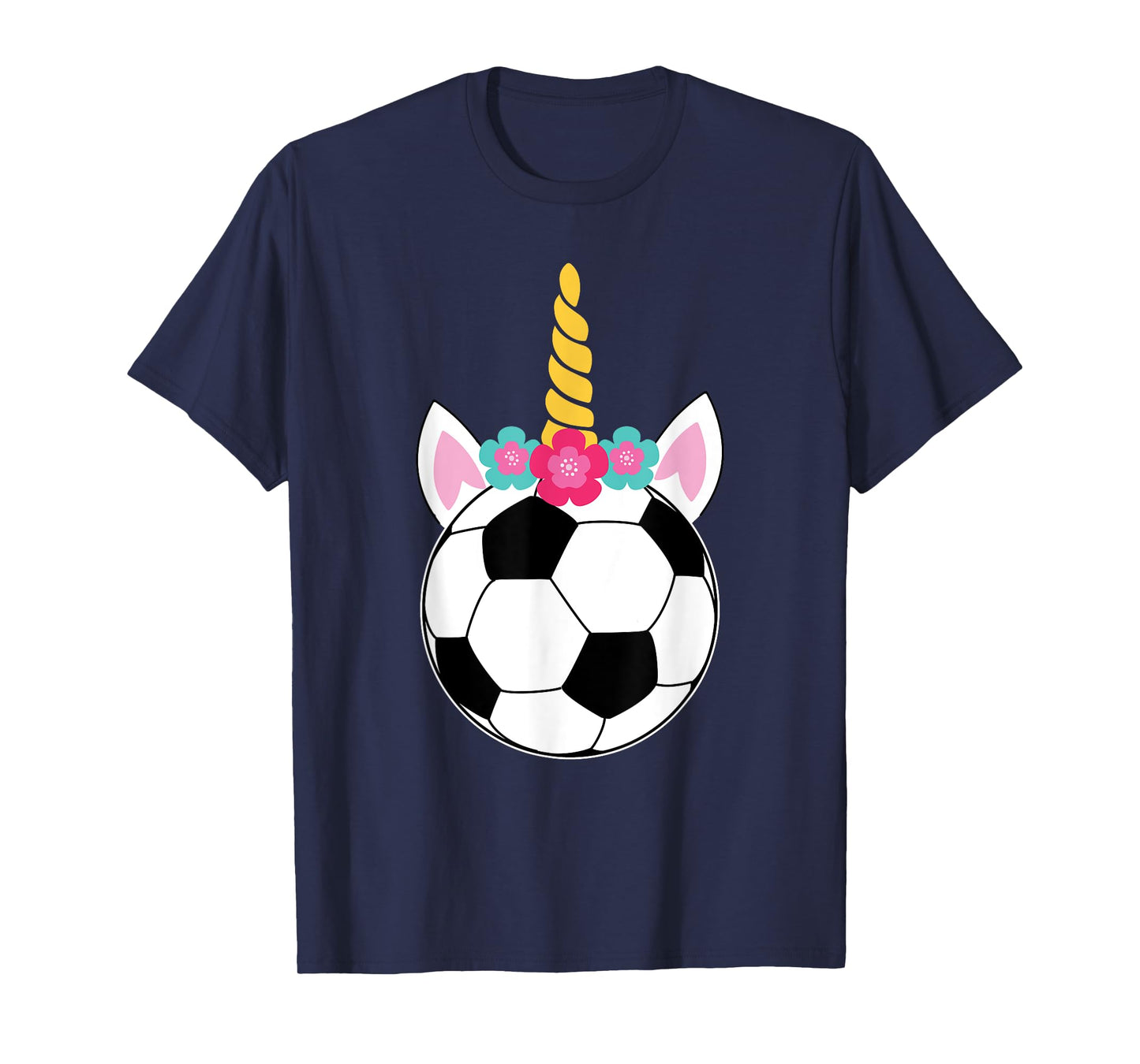 Soccicorn! Funny Soccer Unicorn Pink Sparkle Girls T-Shirt T-Shirt
