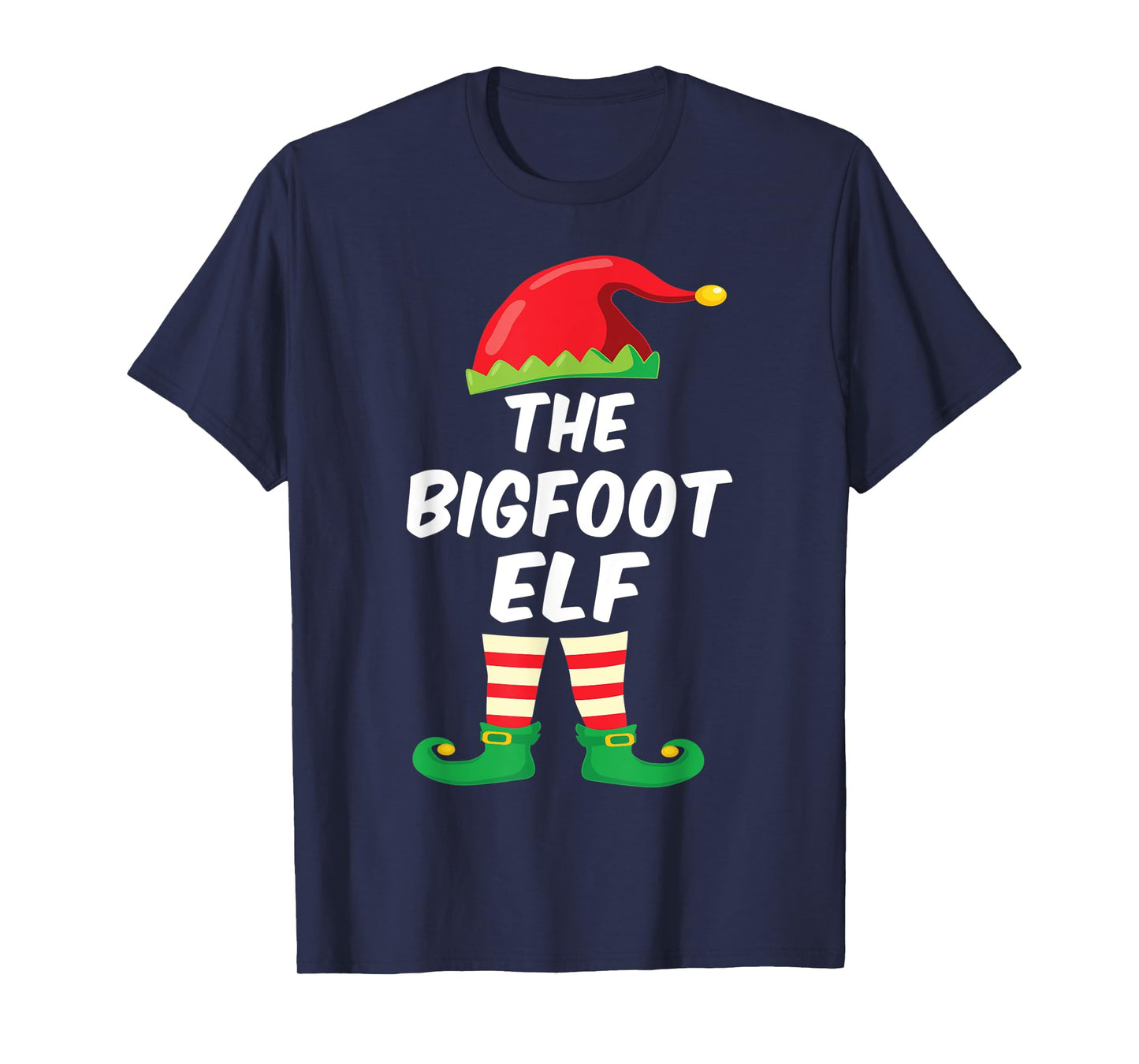 The Bigfoot Elf Family Matching Funny Christmas Costume T-Shirt
