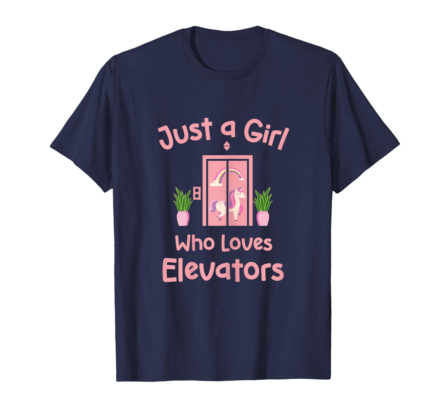 Just A Girl Who Loves Elevators Cute Distracted By Elevator T-Shirt