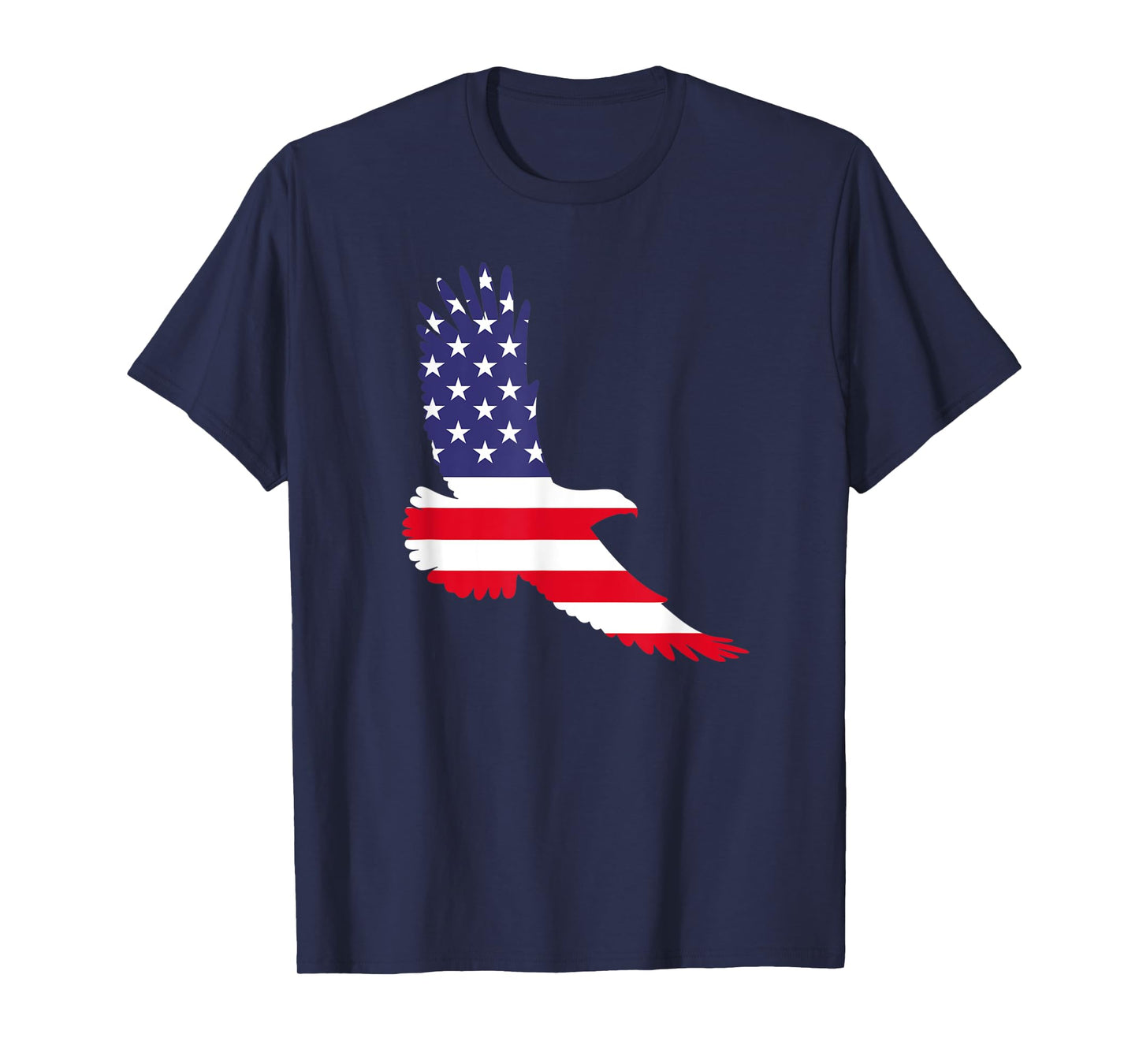 Beautiful Flying American Eagle Bird USA Flag Silhouette T-Shirt