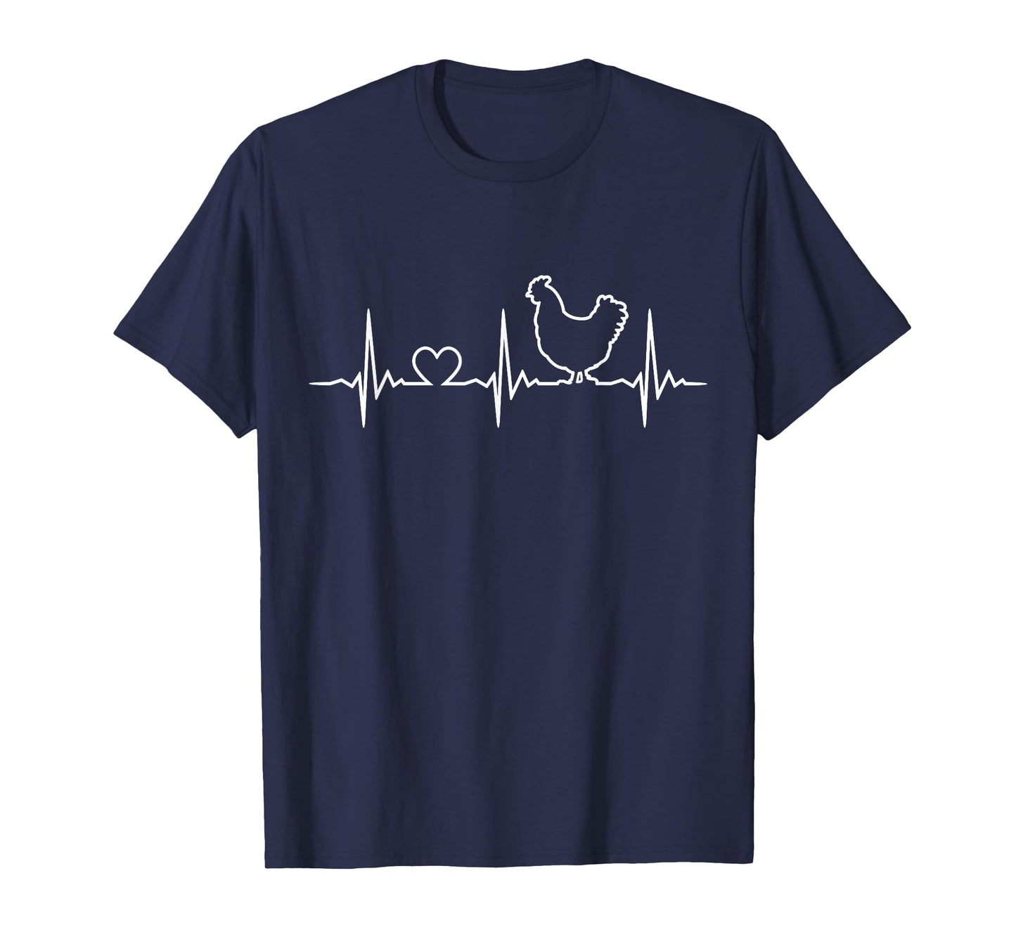 Chicken Farming Heartbeat Funny Chicken Farmer T-Shirt