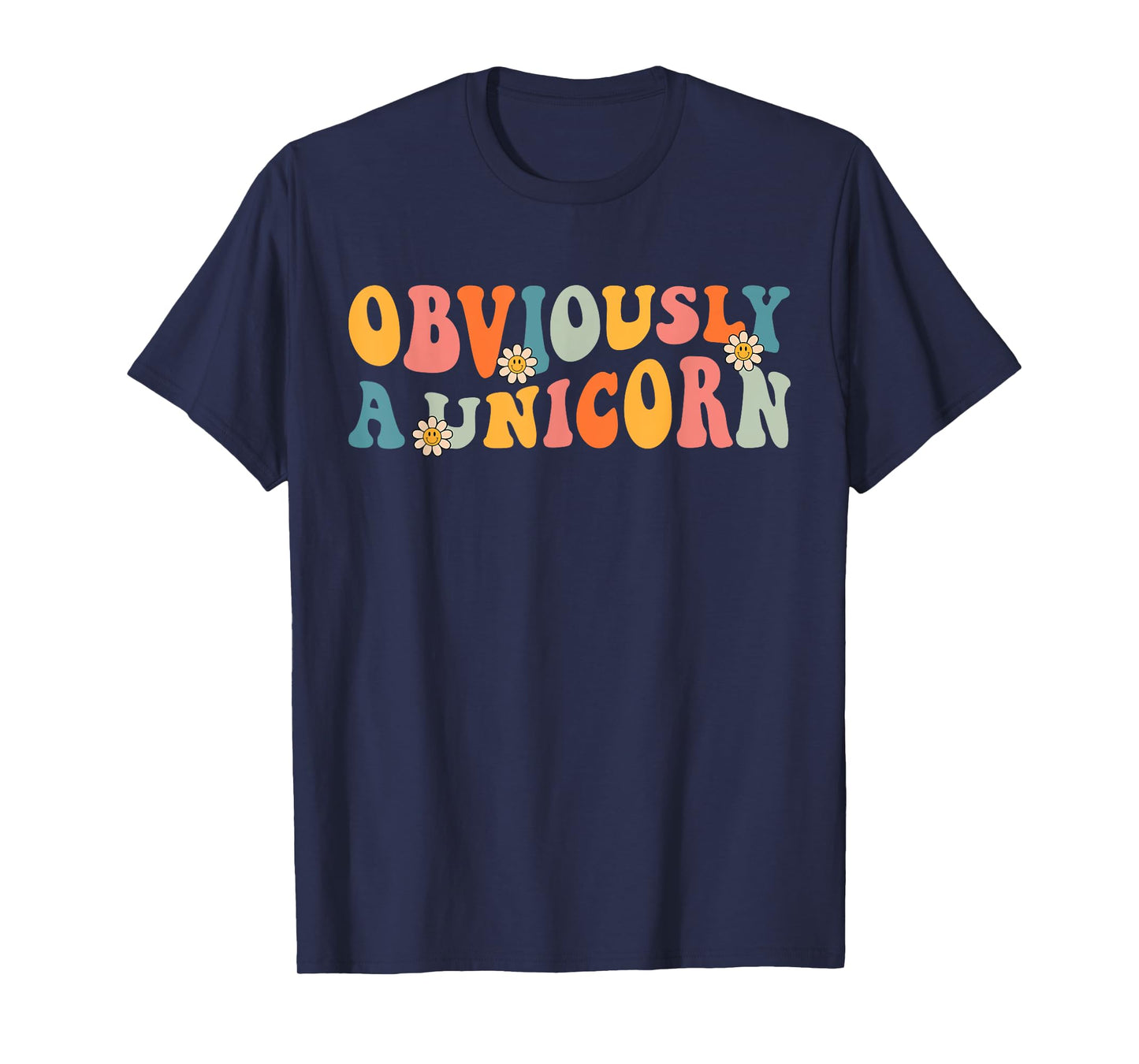 Obviously A Unicorn Retro Groovy Unicorn Squad Security T-Shirt