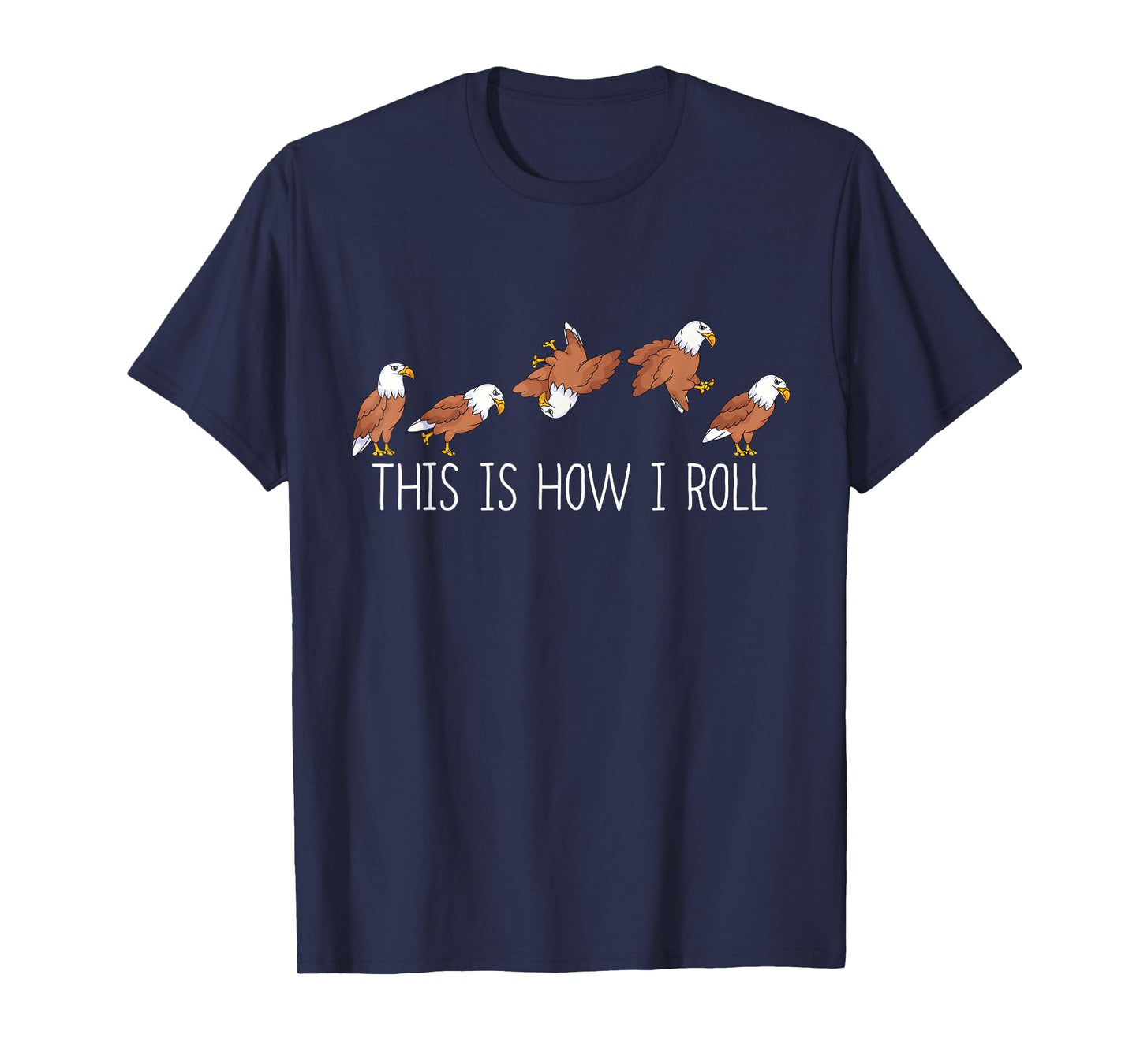 USA Eagle Lover Kids How I Roll Bird Funny Eagle T-Shirt