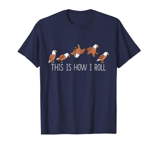 USA Eagle Lover Kids How I Roll Bird Funny Eagle T-Shirt