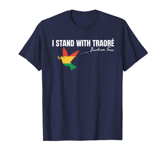 I Stand With Burkina Faso-Ibrahim Traoré Retro Bird T-Shirt