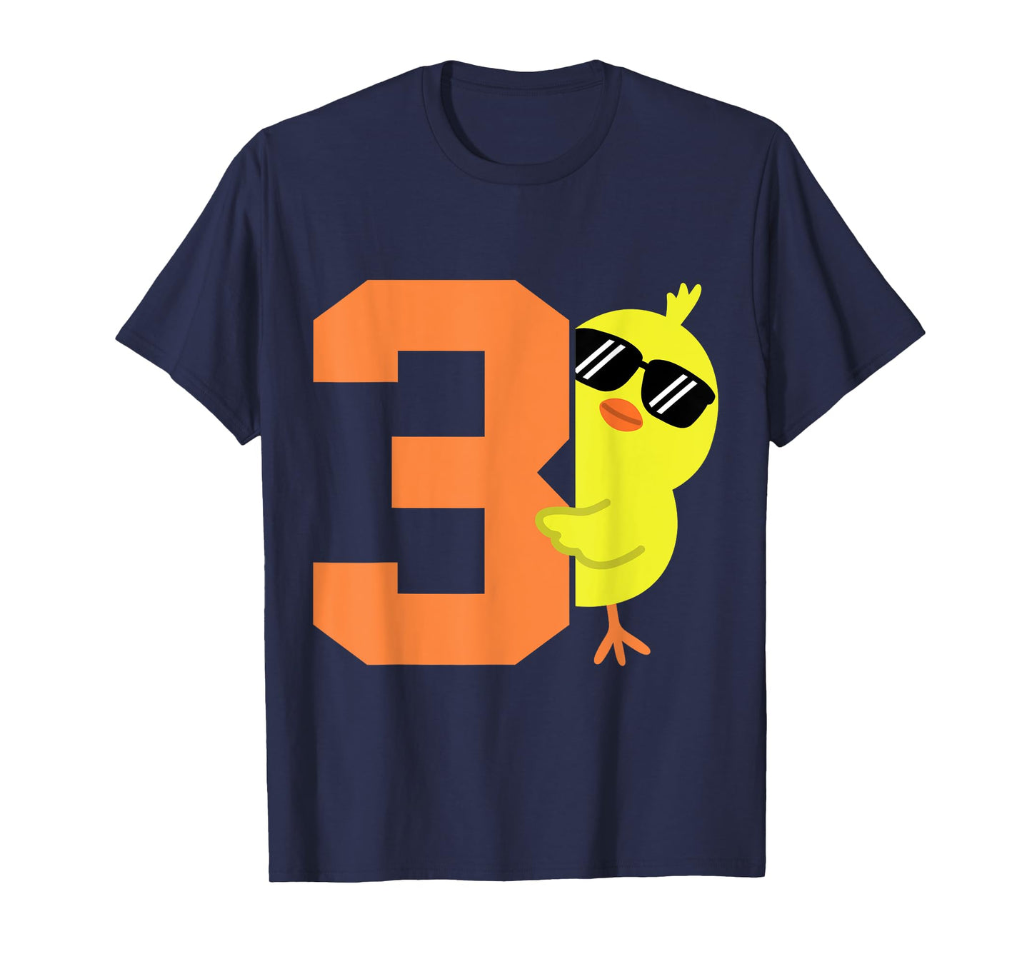 Kids 3rd Birthday Chicken Themed Cute 3 Year Old Boys Chick T-Shirt