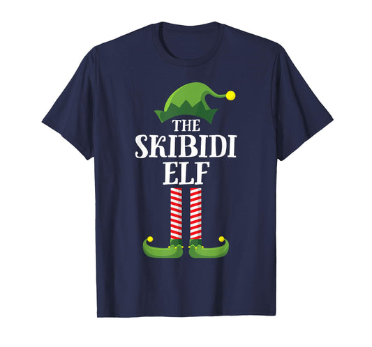 Skibidi Elf Shirt Matching Family Group Funny Christmas T-Shirt