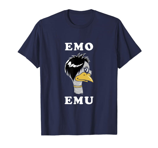 Emo Emu T-Shirt Funny Metal Gothic Emu Bird T-Shirt