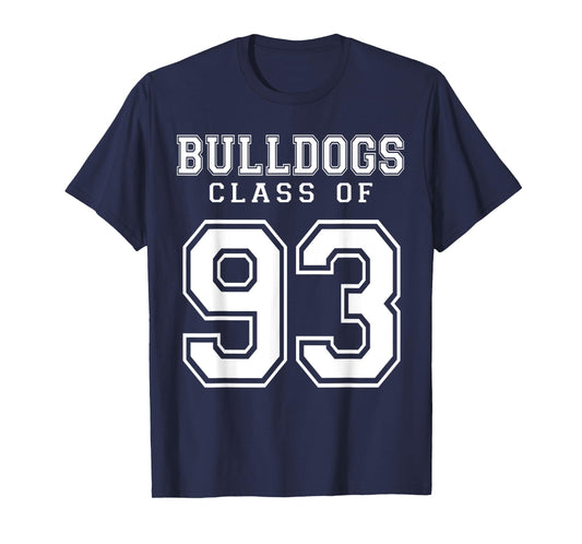 Class Of 1993 Bulldogs Custom Graduation Senior Personalized T-Shirt