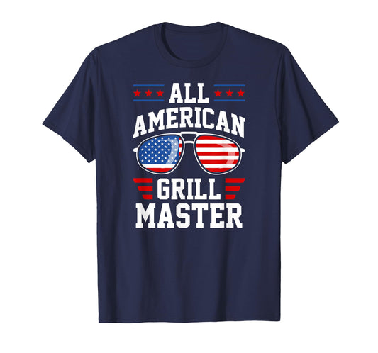 All-American Grill Master USA American Flag Patriotic Women Men T-Shirt