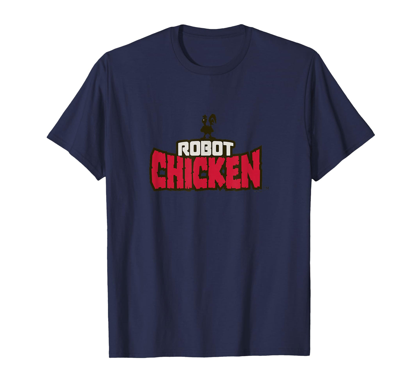 Robot Chicken Silhouette Classic Red Bold Big Chest Logo T-Shirt