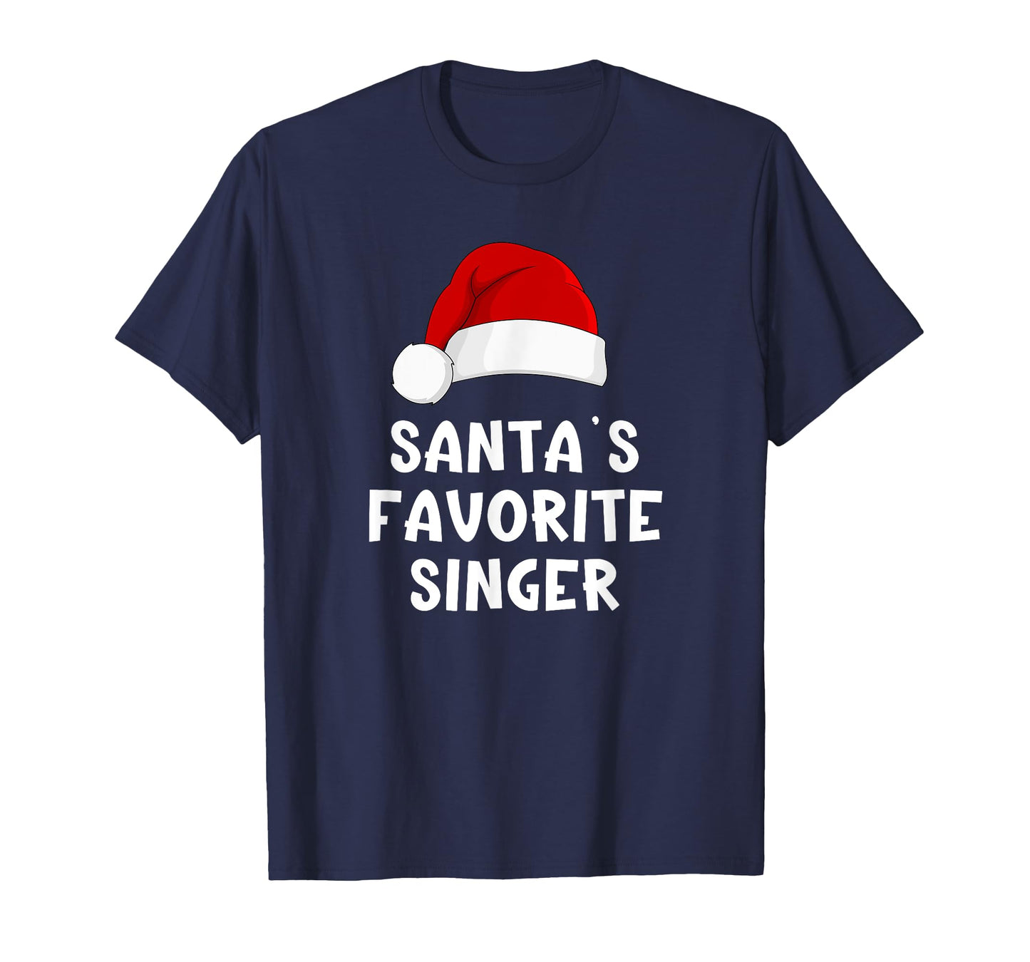 Christmas Santa's Favorite Singer Funny Xmas Pajama Singing T-Shirt