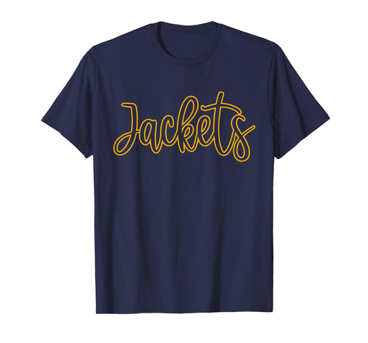 Jackets Mascot School Sports Fan Team Spirit T-Shirt