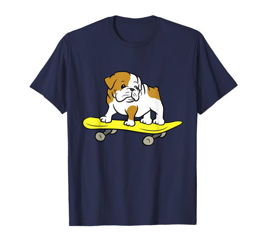 English Bulldog Skateboarding Dog Skater Bulldog T-Shirt