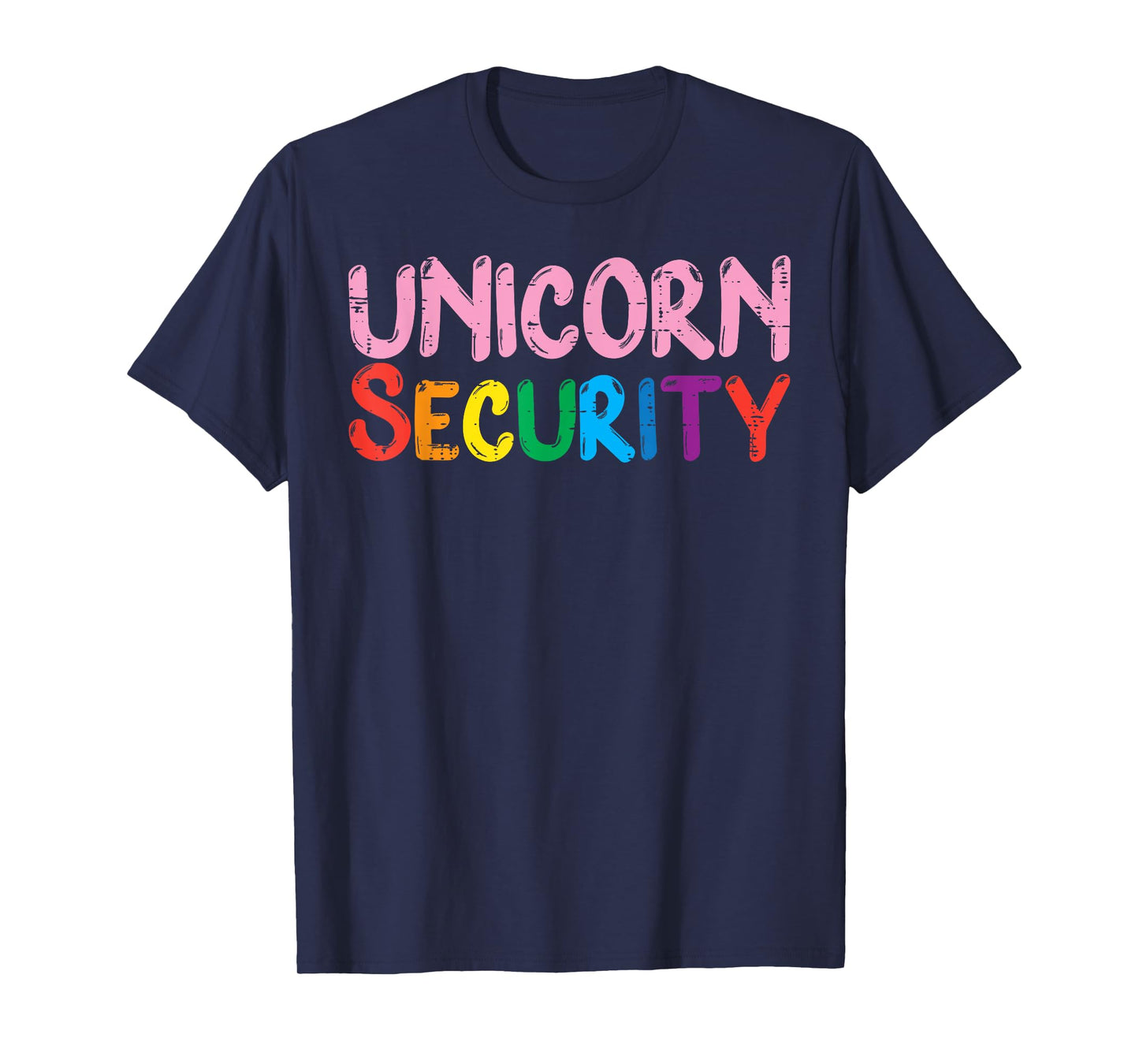 Unicorn Security Dad Brother Halloween Costume Men Boys T-Shirt