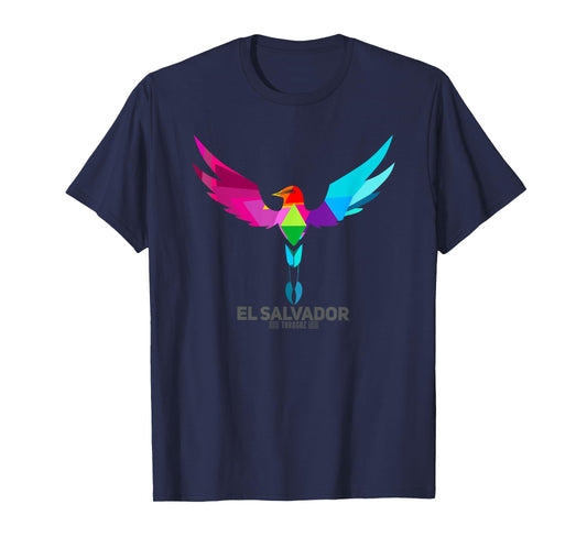 El Salvador T-Shirt National Bird Torogoz -Multi Colors T-Shirt