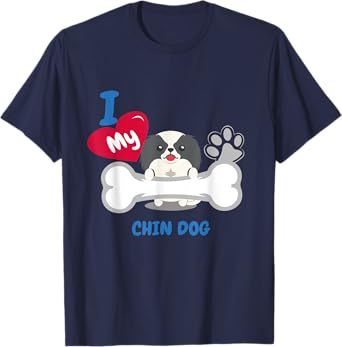 Japanese Chin T-Shirt - I Love My Chin Dog