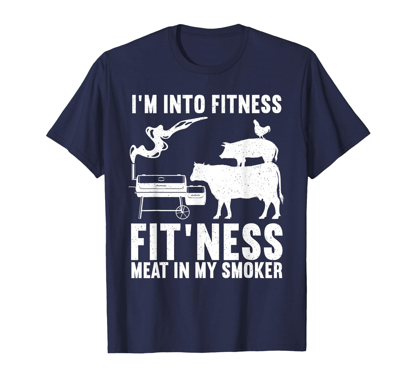 Funny BBQ Meat Smoking Art For Men Women Barbeque Griller T-Shirt
