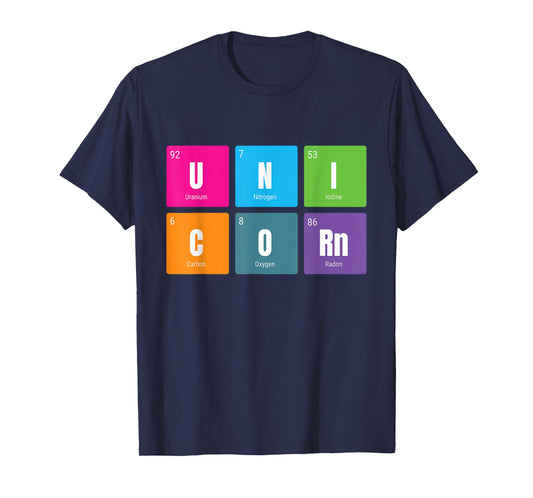 Periodic Table Rainbow Unicorn - Mystical Creature T-Shirt