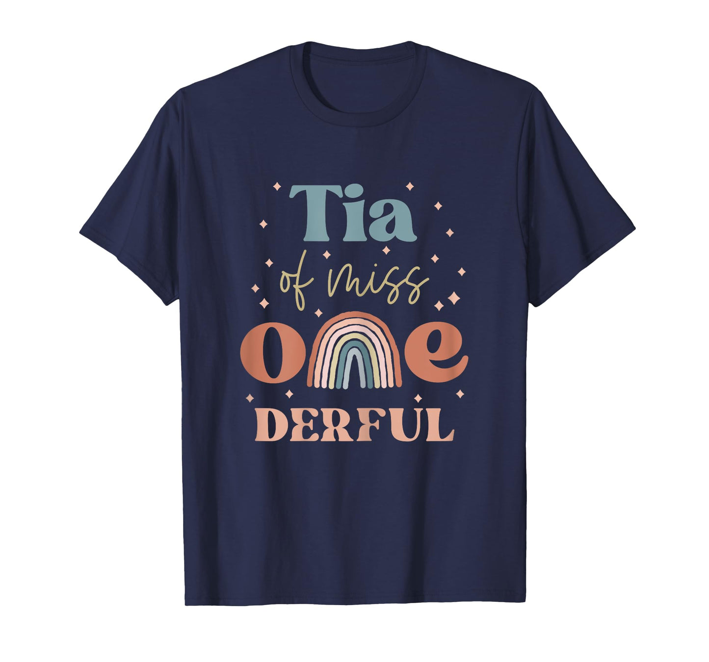 Tia of Miss Onederful Boho Rainbow Niece First Birthday T-Shirt