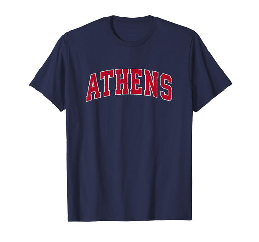 Athens Georgia GA Vintage Sports Design Red Design T-Shirt