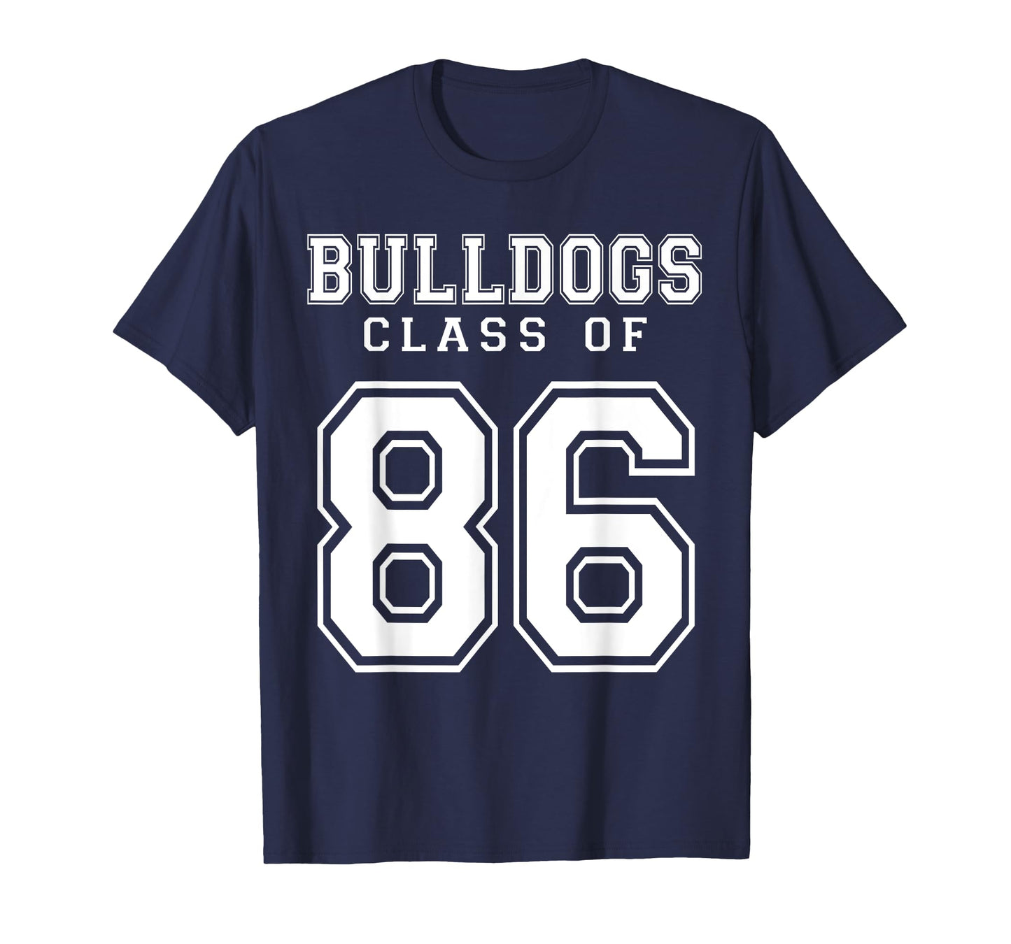 Class Of 1986 Bulldogs Custom Graduation Senior Personalized T-Shirt