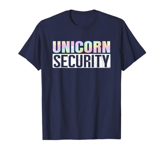 Halloween Mom Dad Daughter Adult Costume Unicorn Security T-Shirt