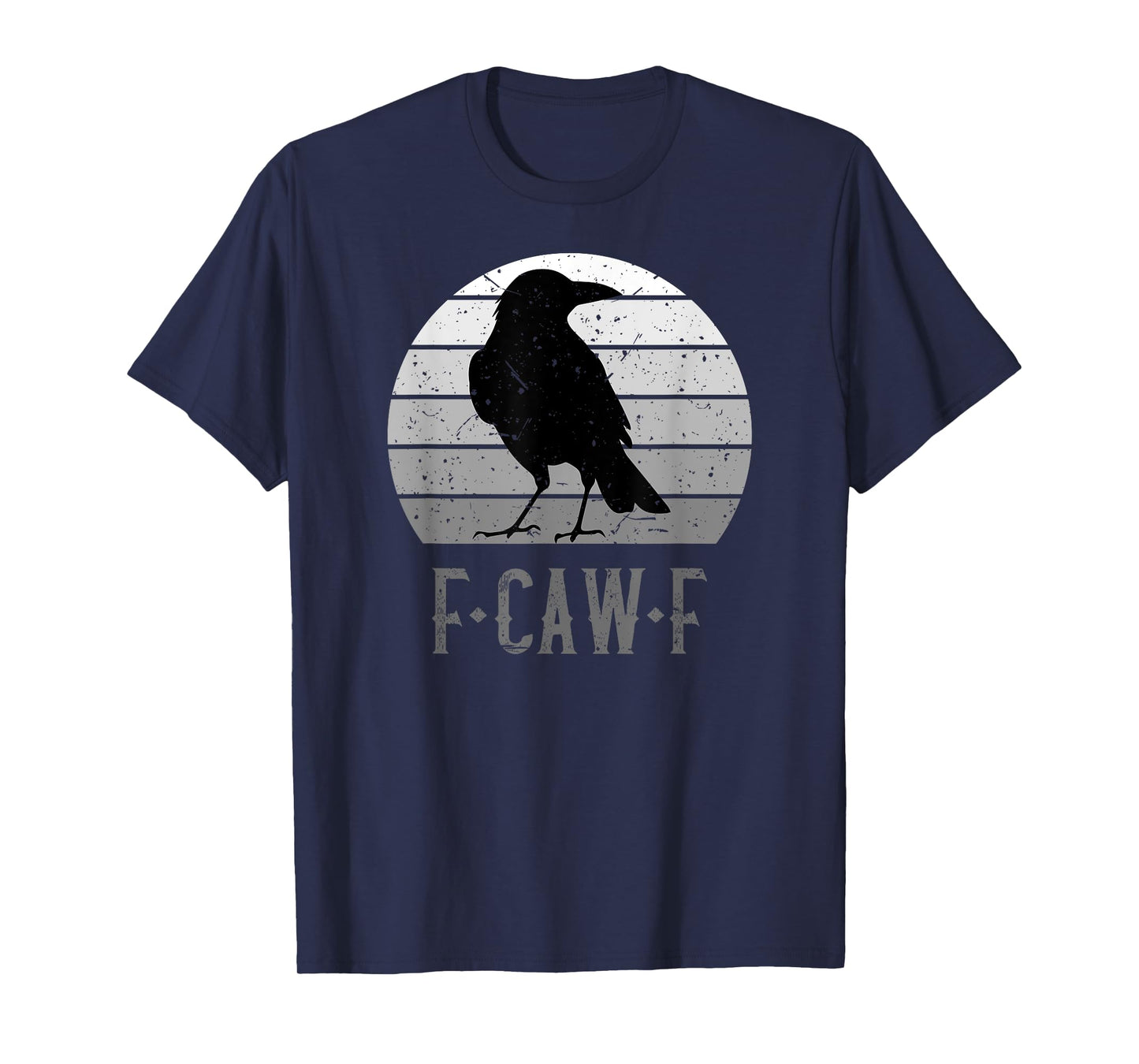 F-Caw-F Black Crow Black Bird Retro Moon Vintage F-Caw-F T-Shirt