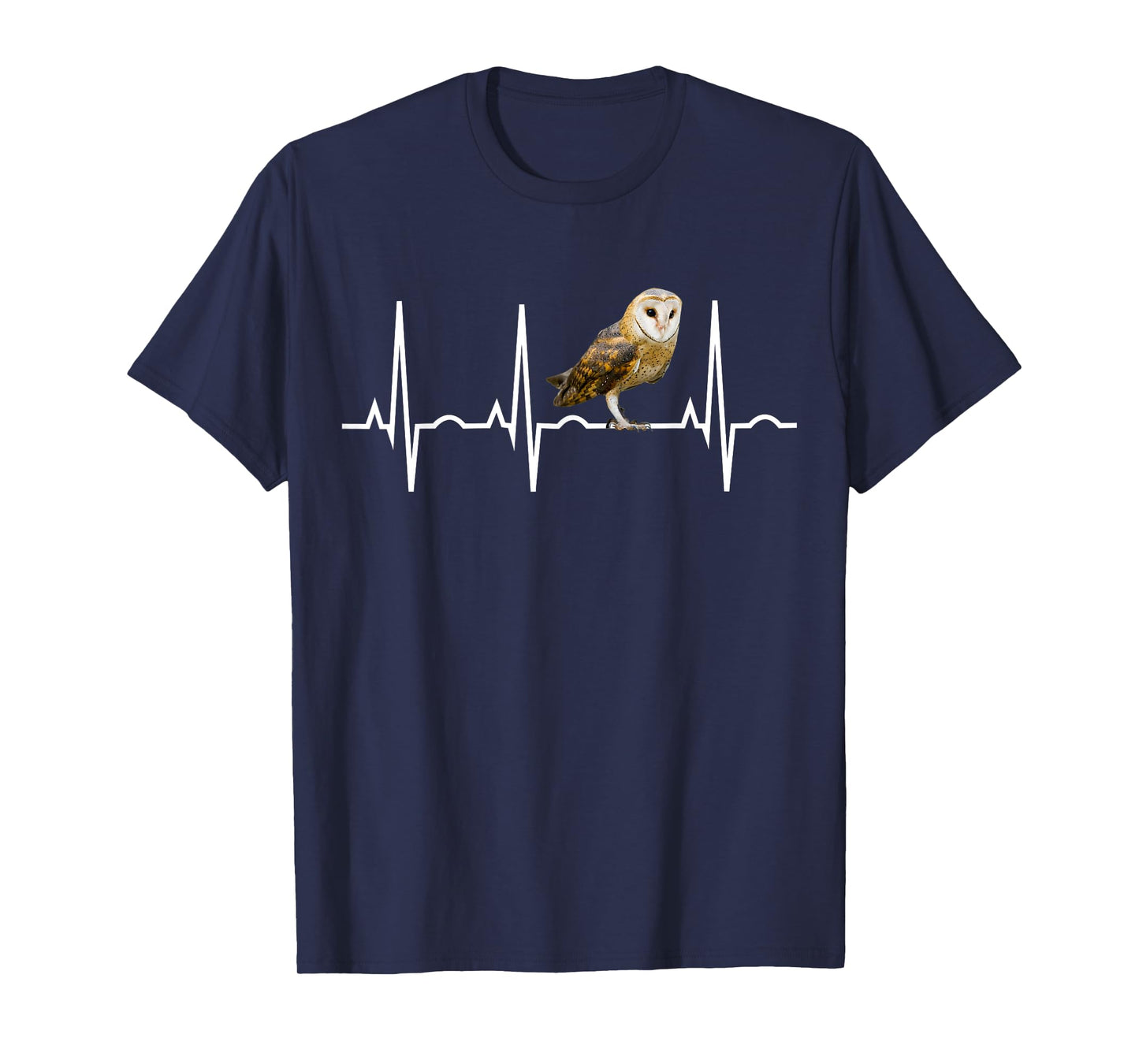 Barn Owl Shirt - Bird of Prey Heartbeat Tee for Birders T-Shirt