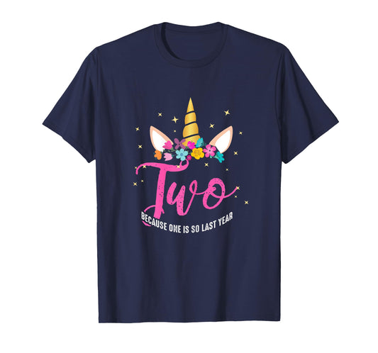 2 Years Old Birthday Girl Gifts Unicorn 2nd Birthday T-Shirt